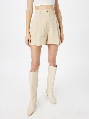 PINKO Regular Bandplooibroek 'SORRIDENTE' in Beige: voorkant