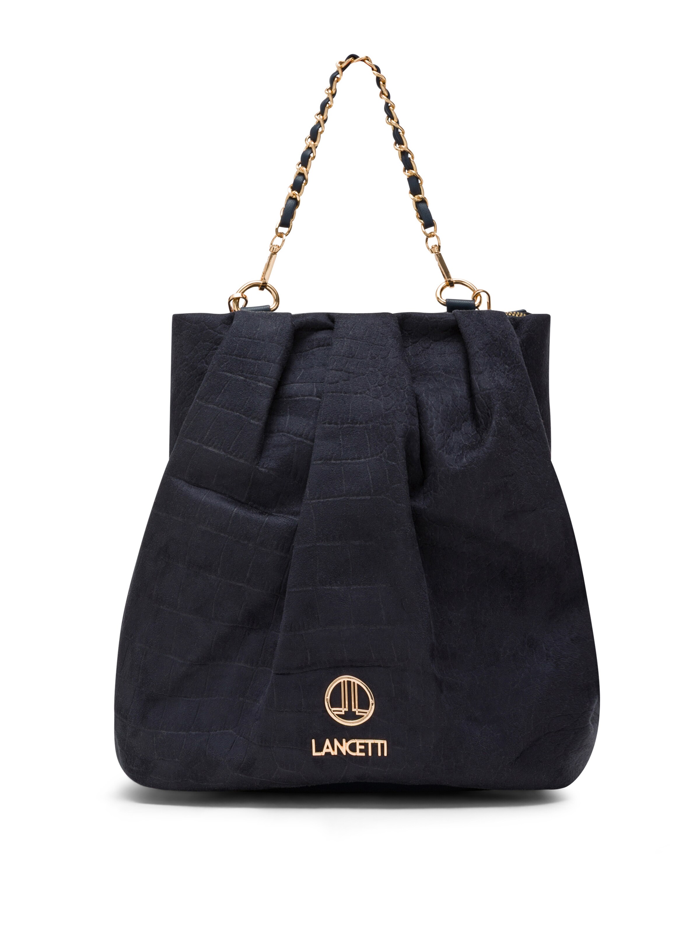 Borsa a mano 'Jarrik 3' di Lancetti in blu: frontale