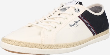 Pepe JeansSportske cipele na vezanje 'MAUI' - bijela boja: prednji dio
