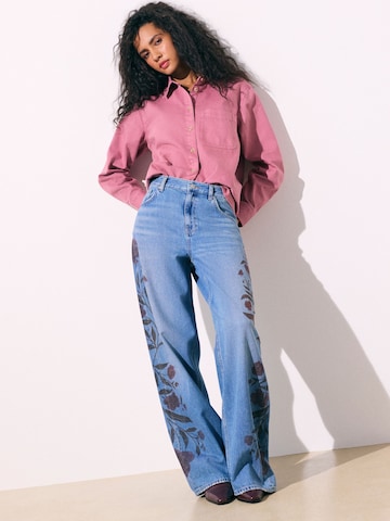 Next Wide leg Jeans in Blauw