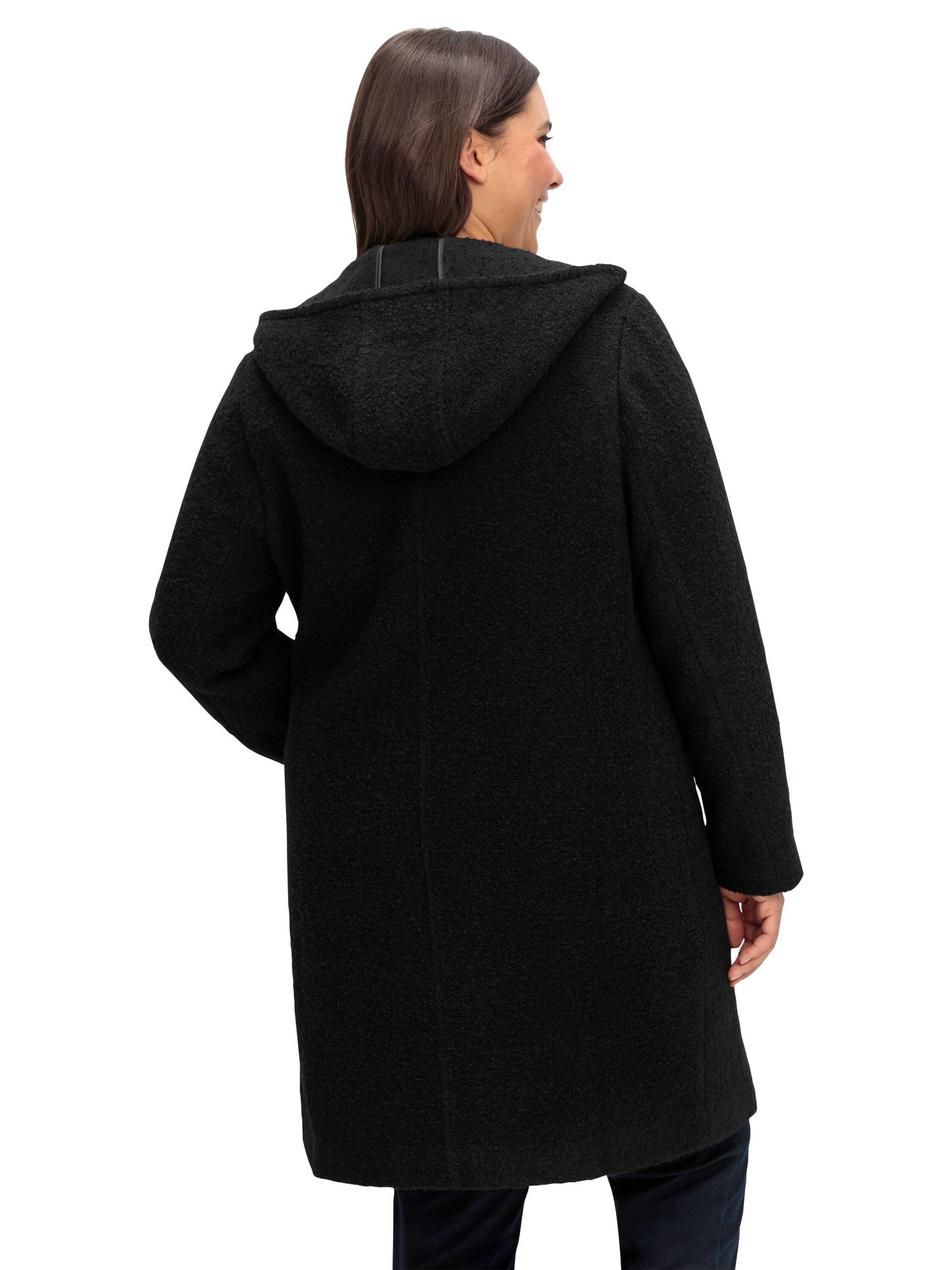 SHEEGO Ανοιξιάτικο και φθινοπωρινό παλτό σε μαύρο