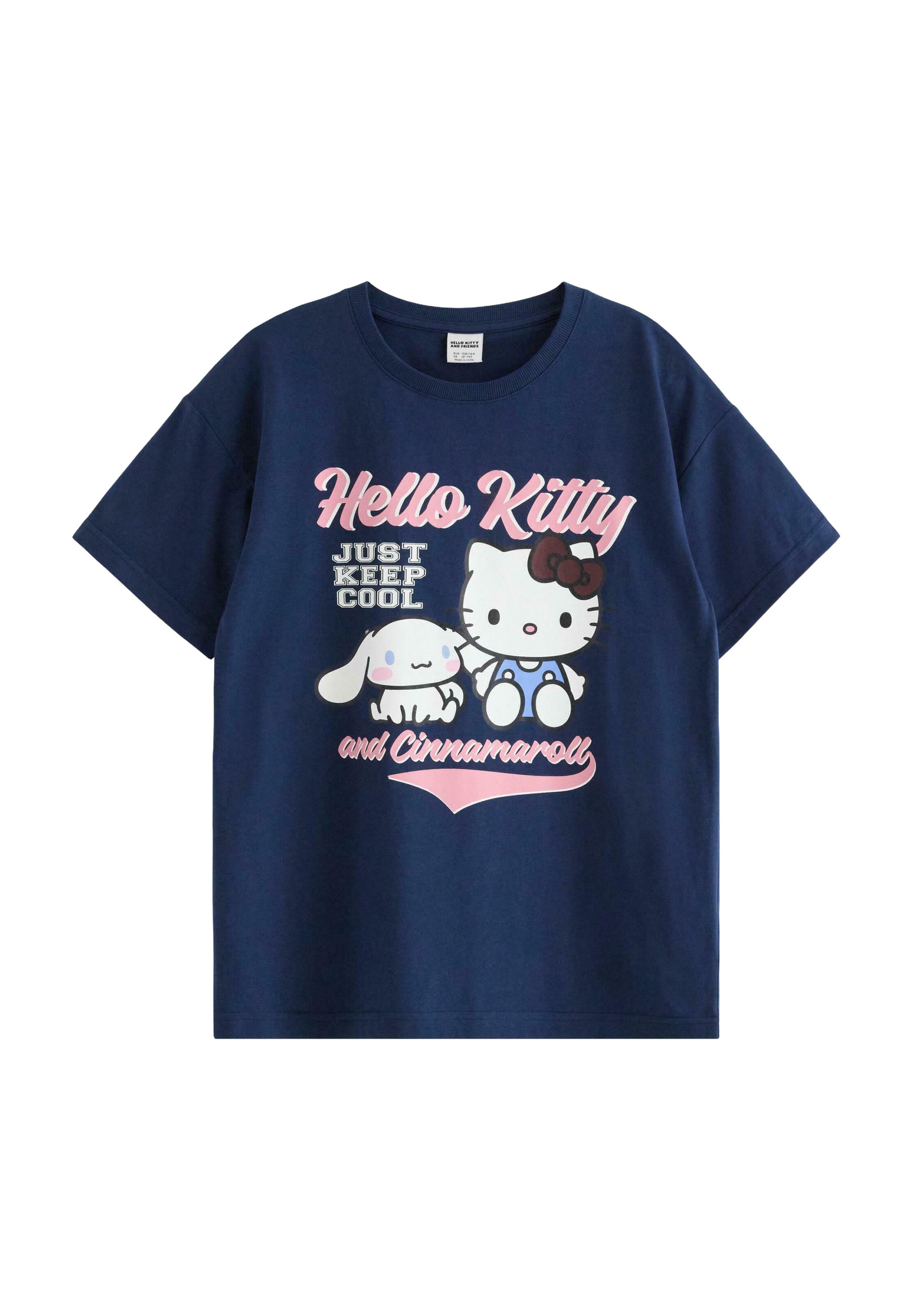 Lindex Футболка 'Hello Kitty' в Синий: спереди