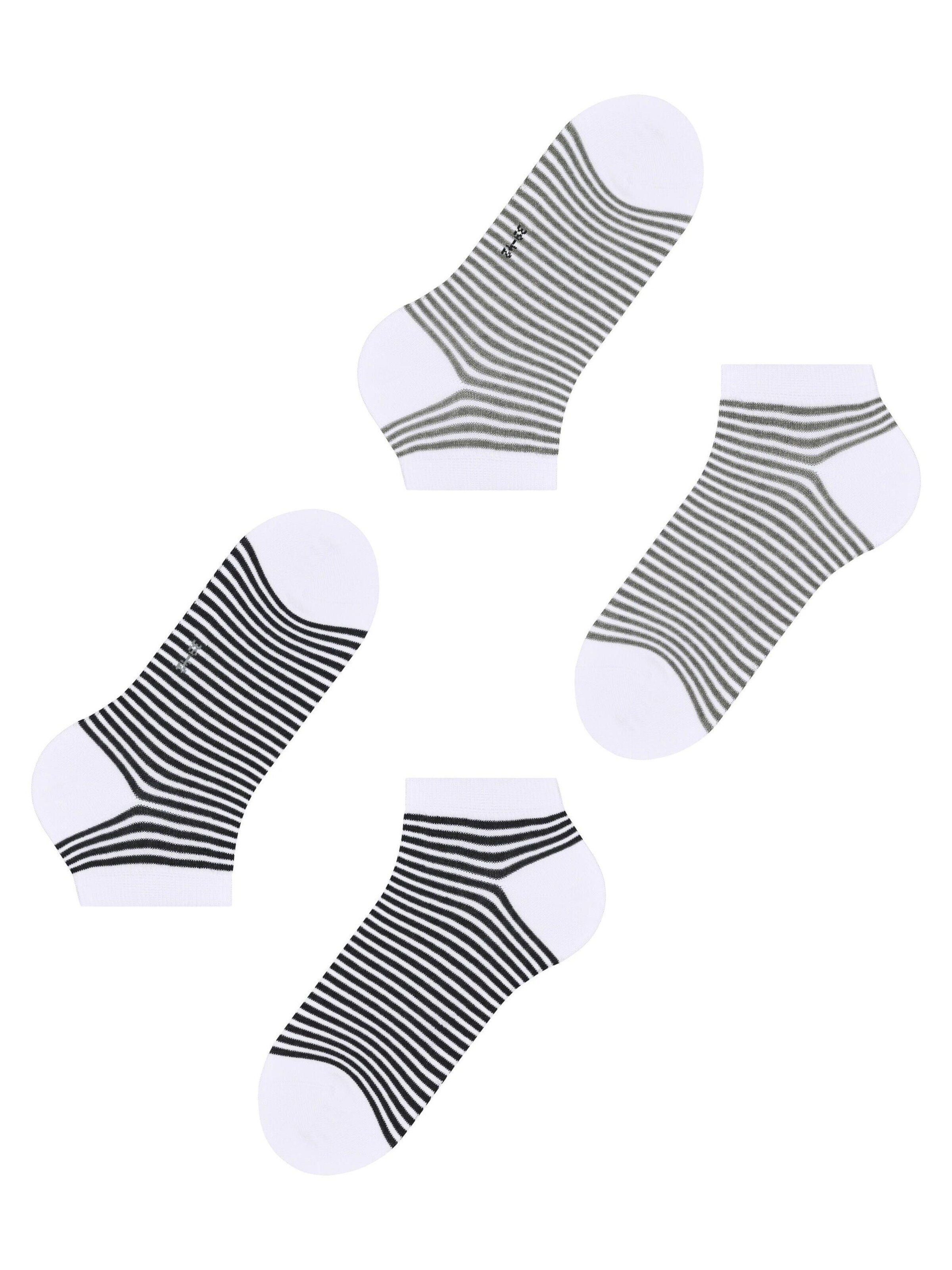ESPRIT Ankle Socks 'Fine Line 2-Pack' in Mixed colors