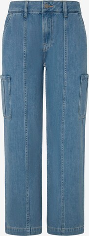 Largi Pantaloni eleganți de la Pepe Jeans pe albastru: față