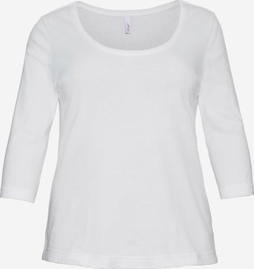 SHEEGO T-shirt i vit: framsida