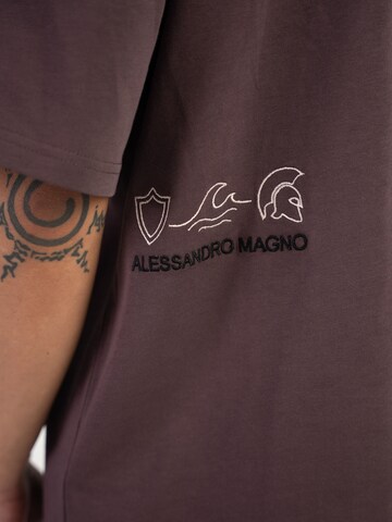 Alessandro Magno Shirt 'ESSENTIALS' in Brown