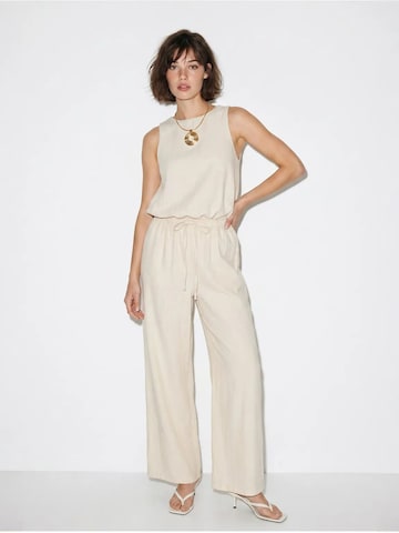 Tuta jumpsuit di Bianco Lucci in beige: frontale