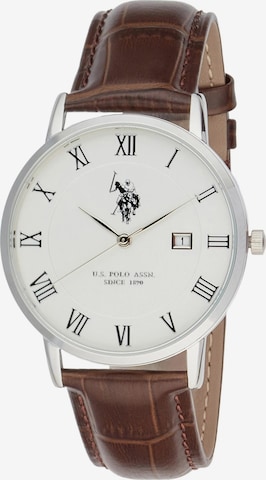 U.S. POLO ASSN. Analoguhr 'Daniel' in Braun: Vorderseite