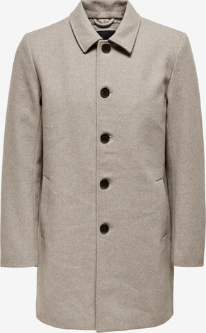 Only & Sons Between-Seasons Coat 'Terry' in Beige: front