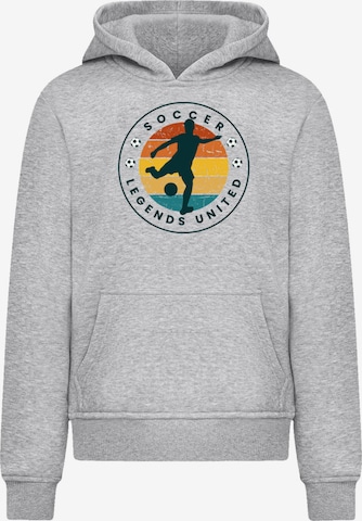 F4NT4STIC Sweatshirt 'Soccer Legends United' in Grijs: voorkant