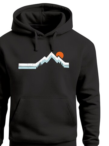 Neverless Sweatshirt 'Mountain Sun' in Black