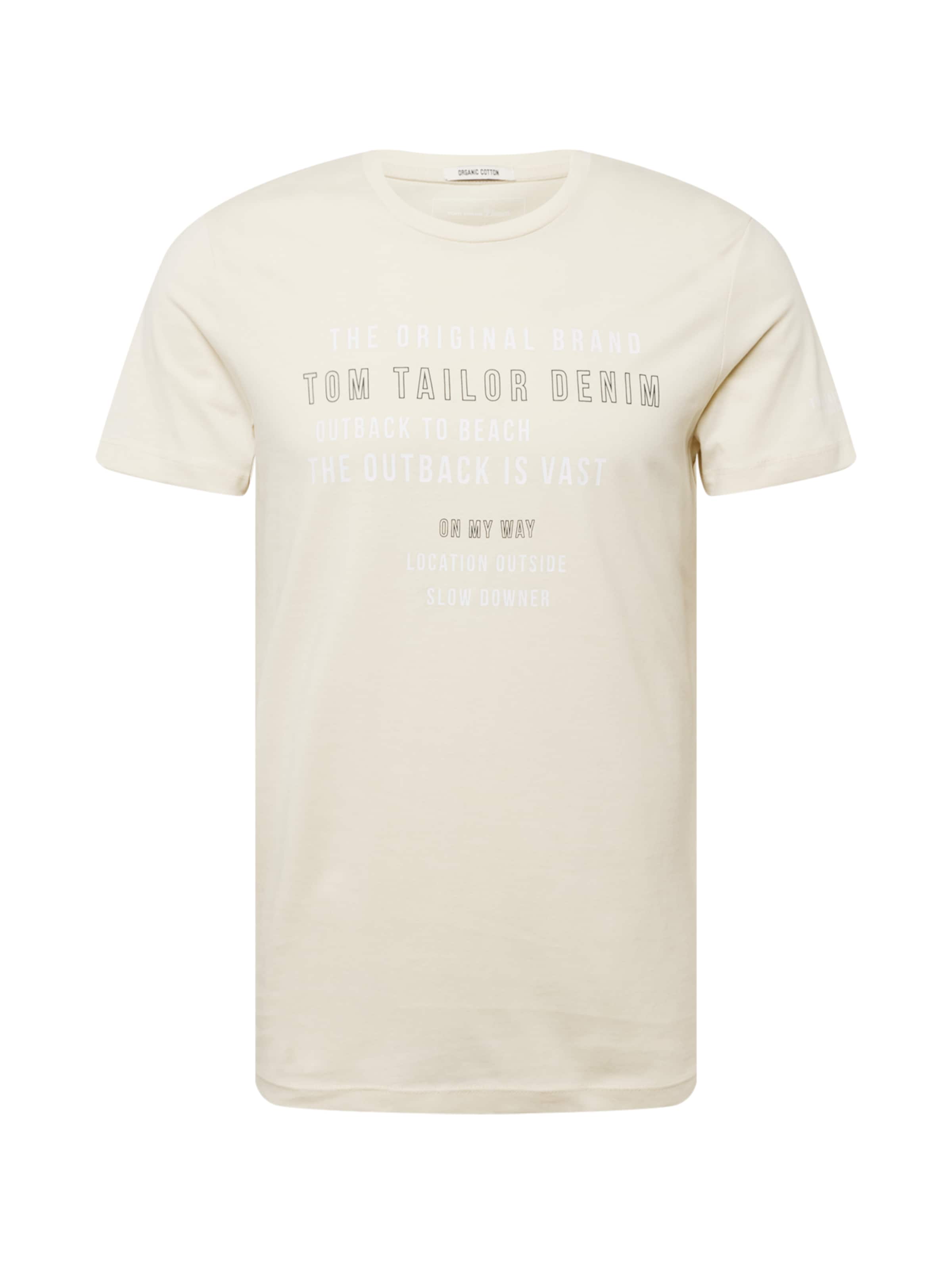 Männer Shirts TOM TAILOR DENIM T-Shirt in Beige - QV85649 Männer Shirts TOM TAILOR DENIM T-Shirt in Beige - QV85649