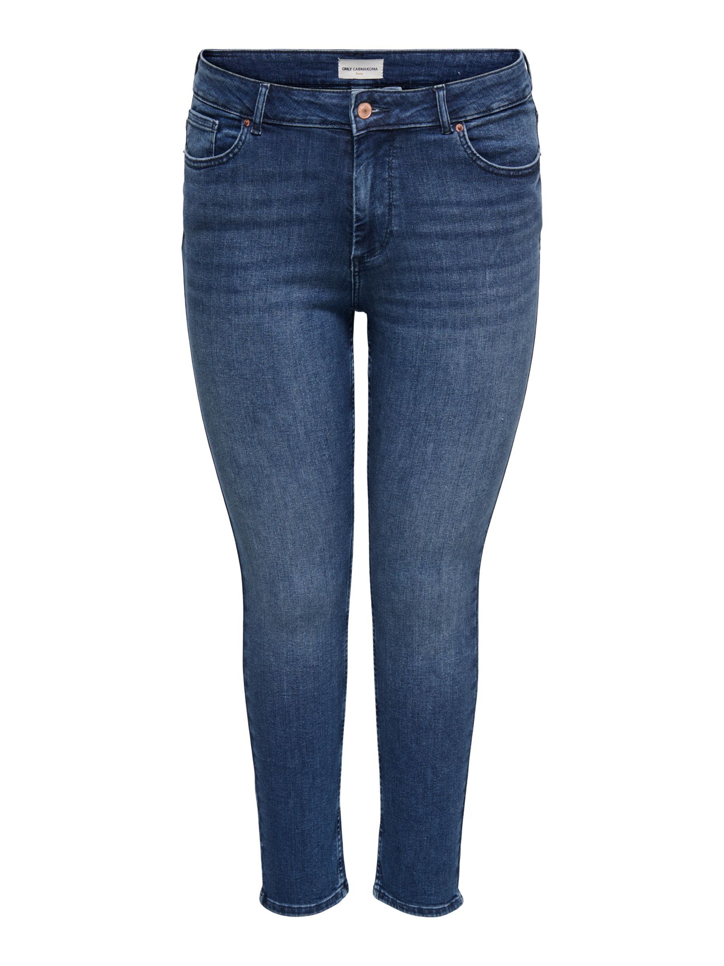 Coupe slim Jean 'CARWILLY' ONLY Carmakoma en bleu : devant