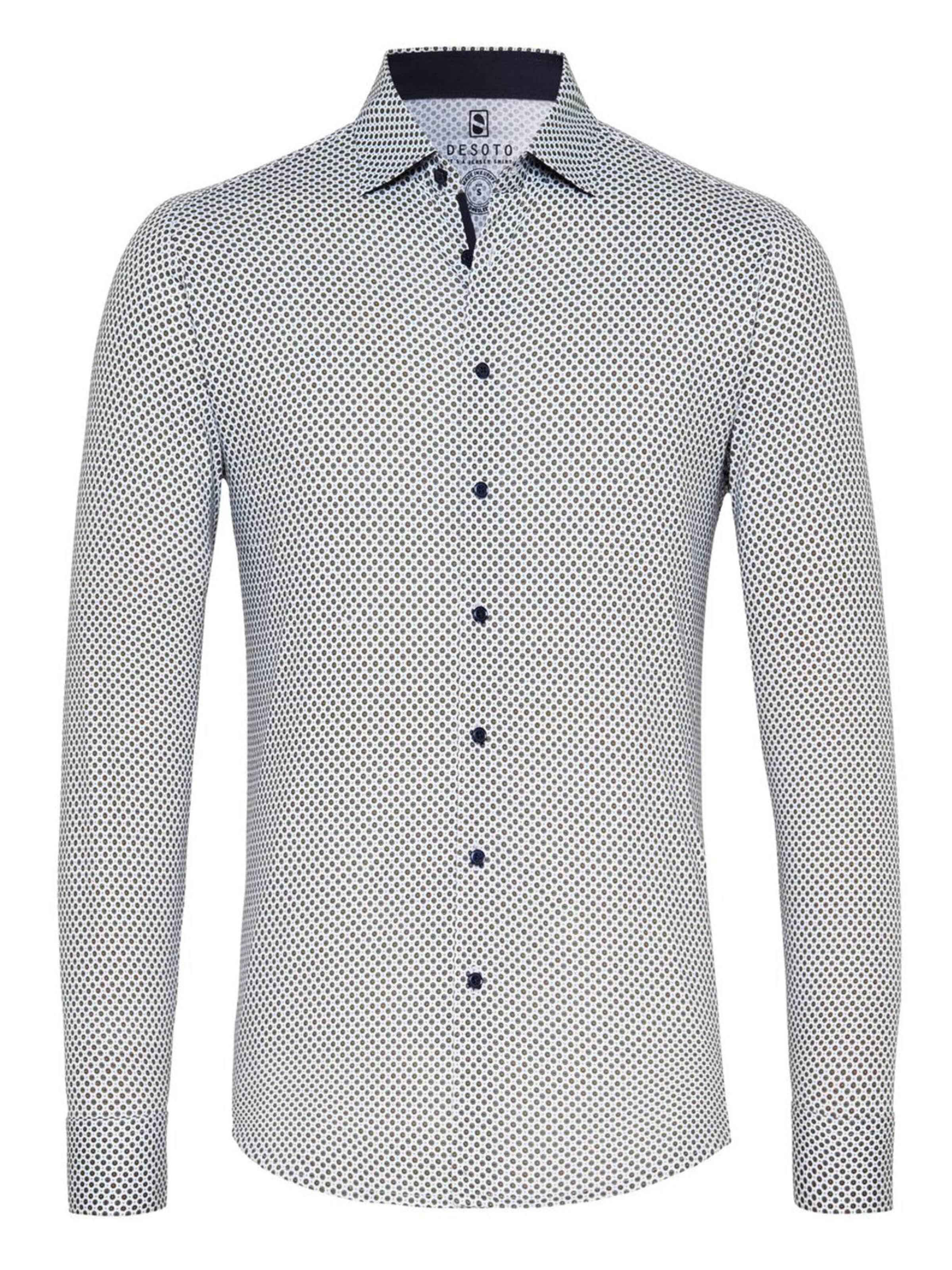DESOTO Slim Fit Hemd 'Kent'‌ in Grau: Vorderseite