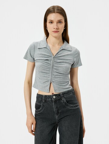 Koton Gebreid vest in Grijs: voorkant