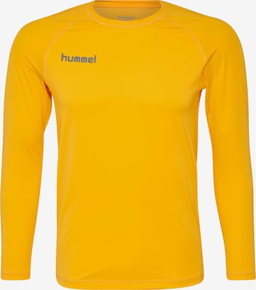 Hummel - Camiseta térmica en amarillo: frente