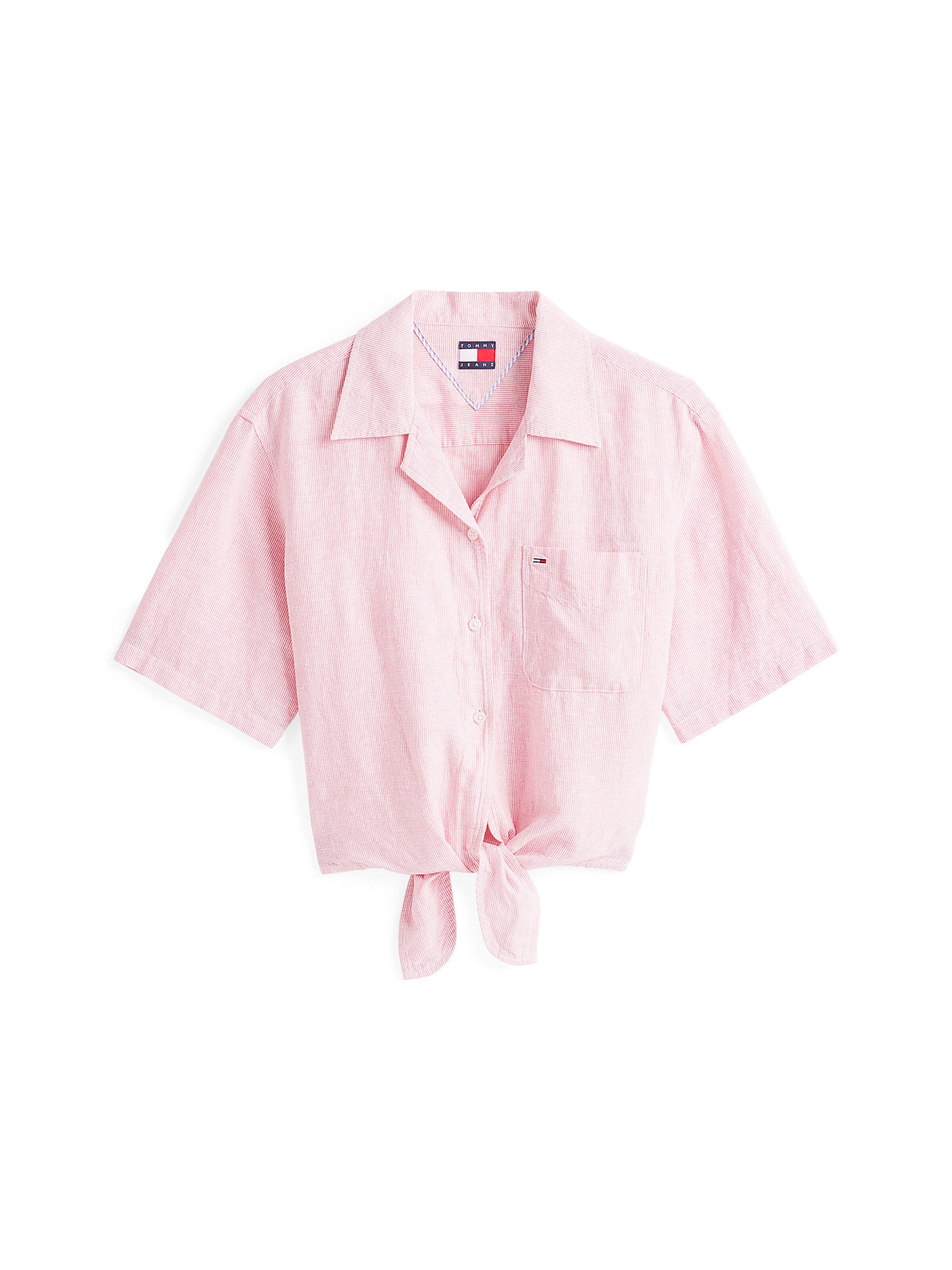 Tommy Jeans Bluse in Pink: Vorderseite