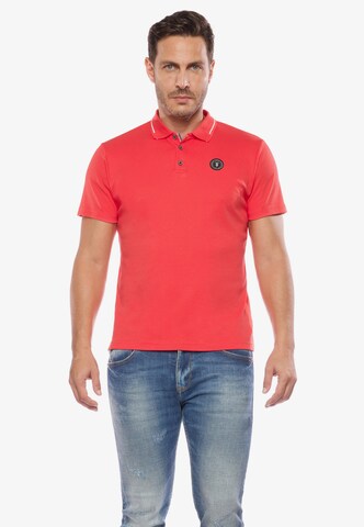 Le Temps Des Cerises Poloshirt 'ARON' in Rot: predná strana