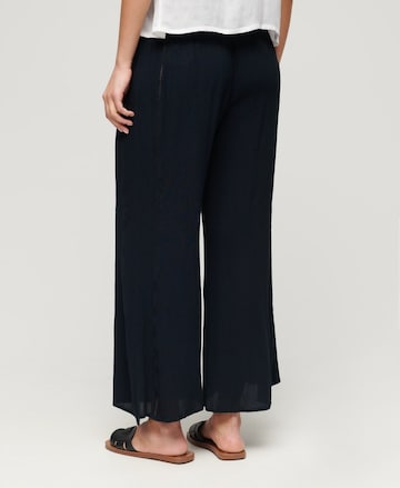 Superdry Wide Leg Hose in Blau