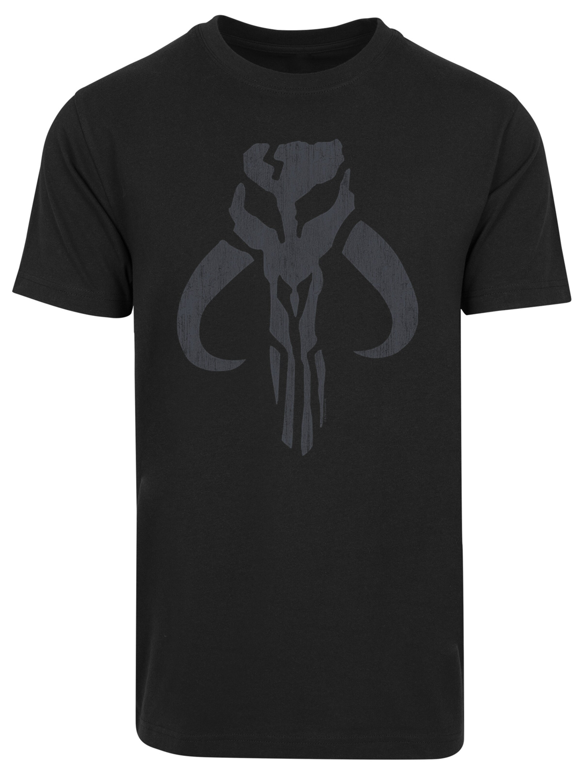 T-Shirt 'Star Wars The Mandalorian Banther Skull' F4NT4STIC en noir : devant