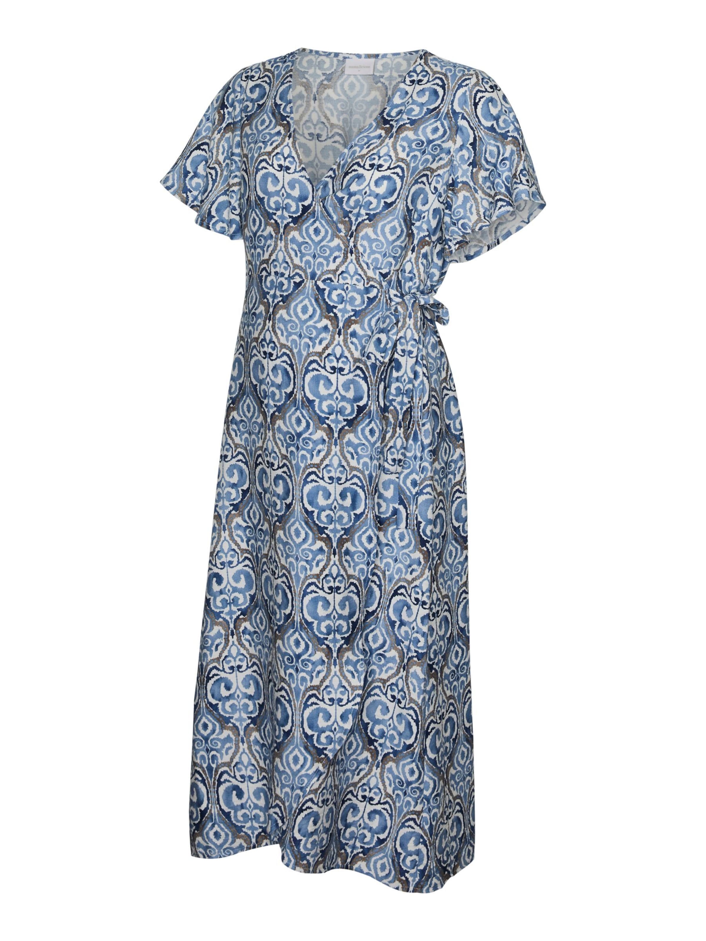 MAMALICIOUS Robe 'MLLoinel' en bleu / bleu clair / taupe / blanc, Vue avec produit