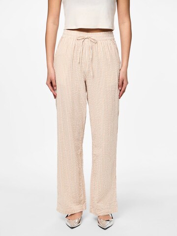 PIECES Loose fit Trousers 'SALLY' in Beige: front