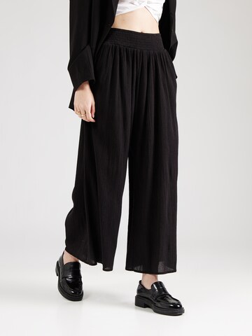 Lindex Wide Leg Hose in Schwarz: Vorderseite
