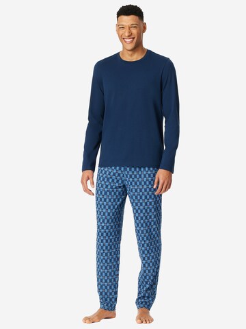SCHIESSER - Pijama largo 'Casual Essentials' en azul
