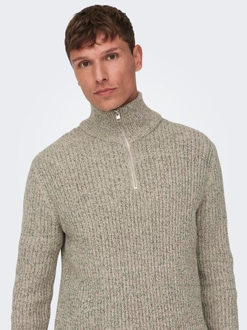 Only & Sons Sweater 'ONSMALAKI' in Grey