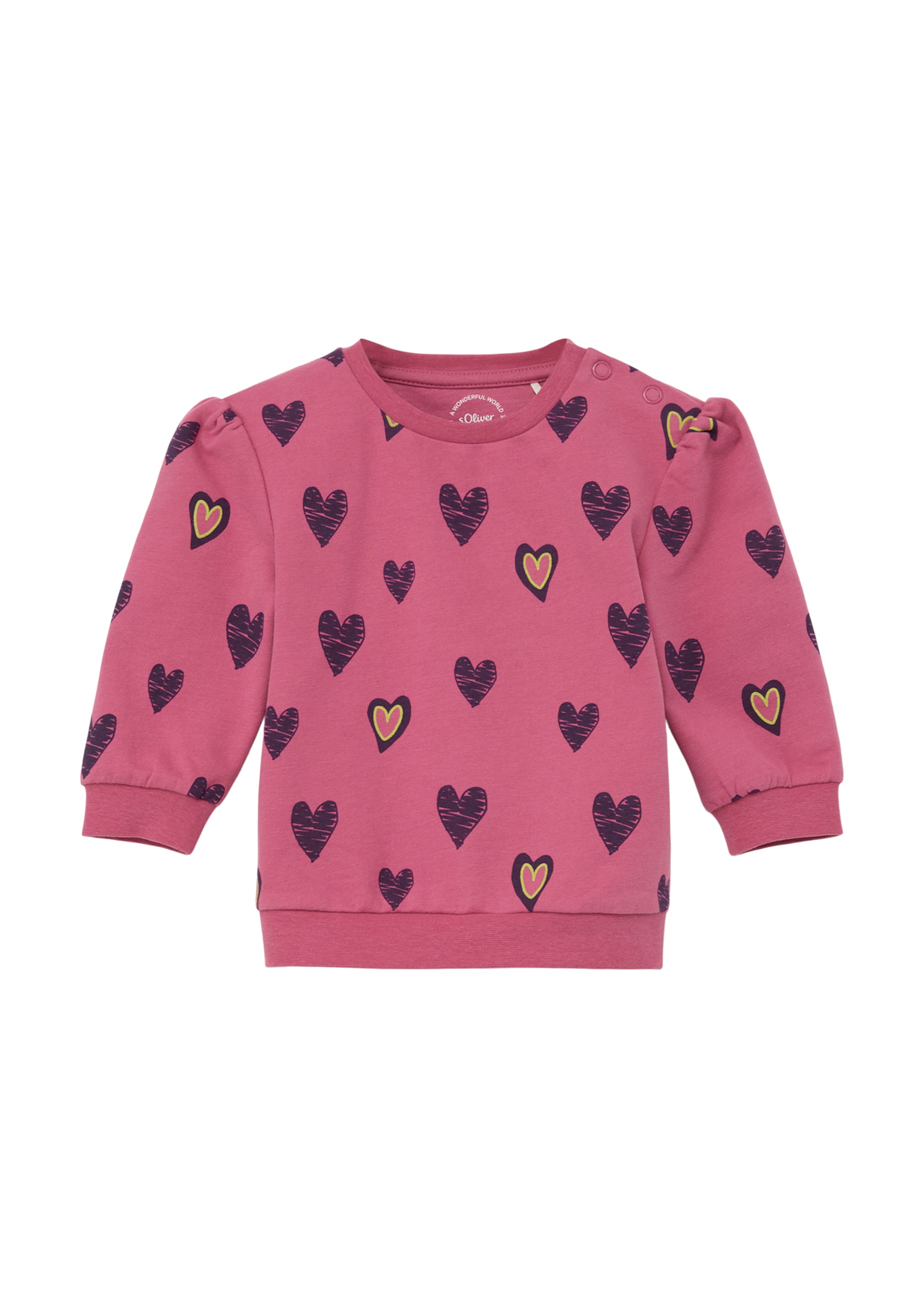 Sweat-shirt s.Oliver en rose : devant