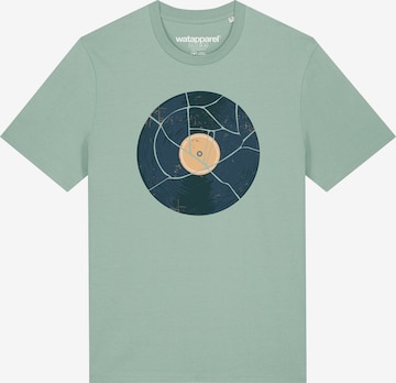 Watapparel T-Shirt ' Broken Vinyl ' in Grün: Vorderseite