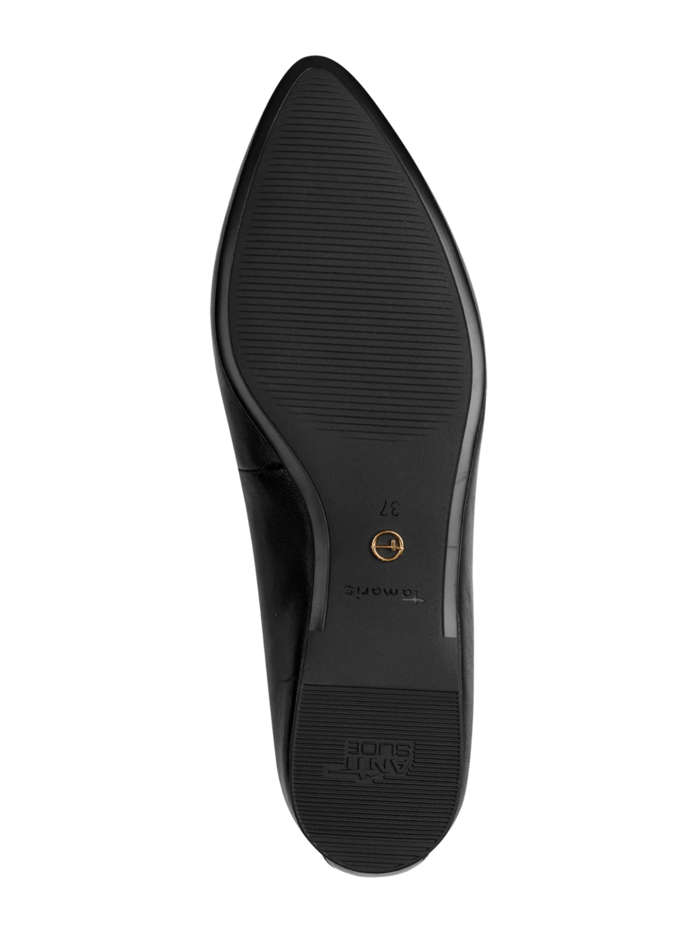 Tamaris Ballet Flats with Strap in Black