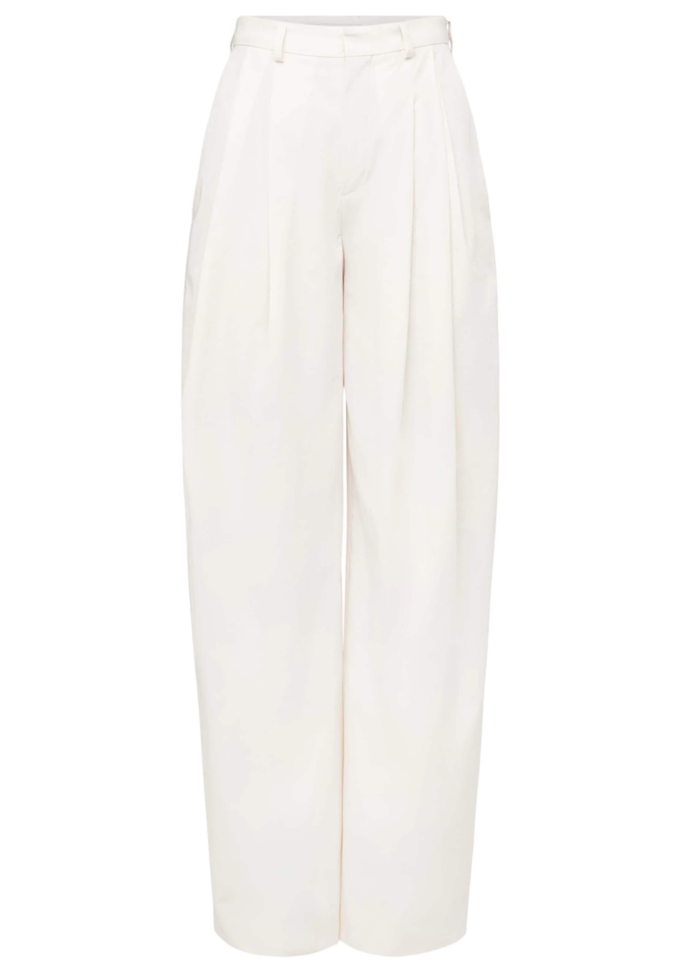 DRYKORN Pleat-Front Pants 'Elicit' in 34/32 in White, Item view