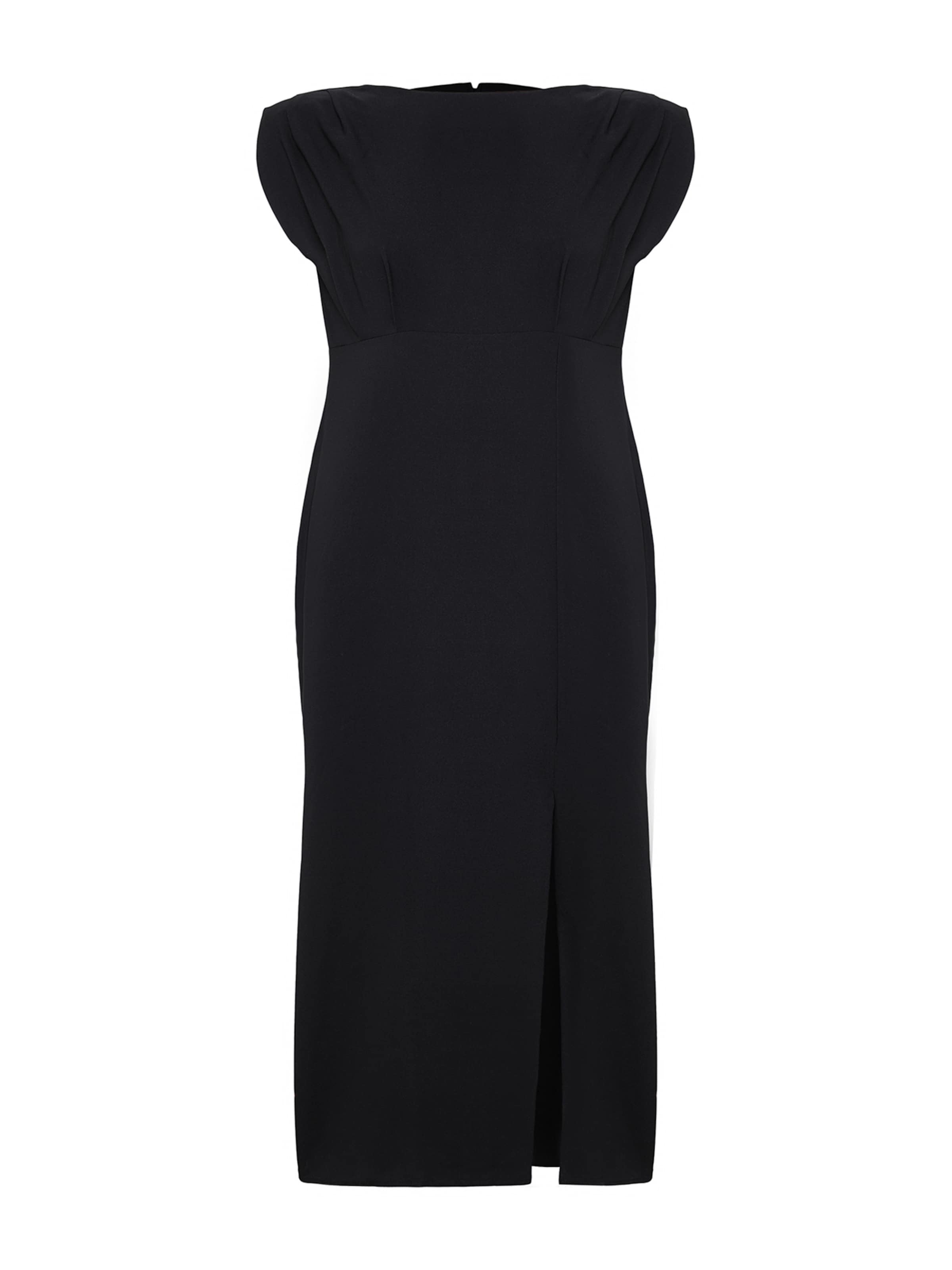 Trendyol Curve Βραδινό φόρεμα σε μαύρο: μπροστά