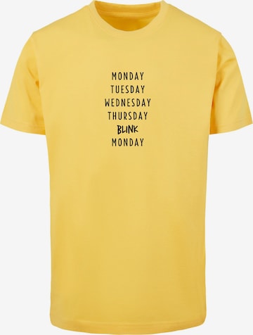 Mister Tee Shirt 'Blink' in Geel: voorkant
