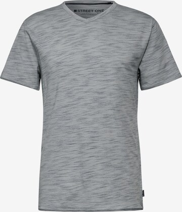 Street One MEN Shirt 'Space Dye' in Grey: front