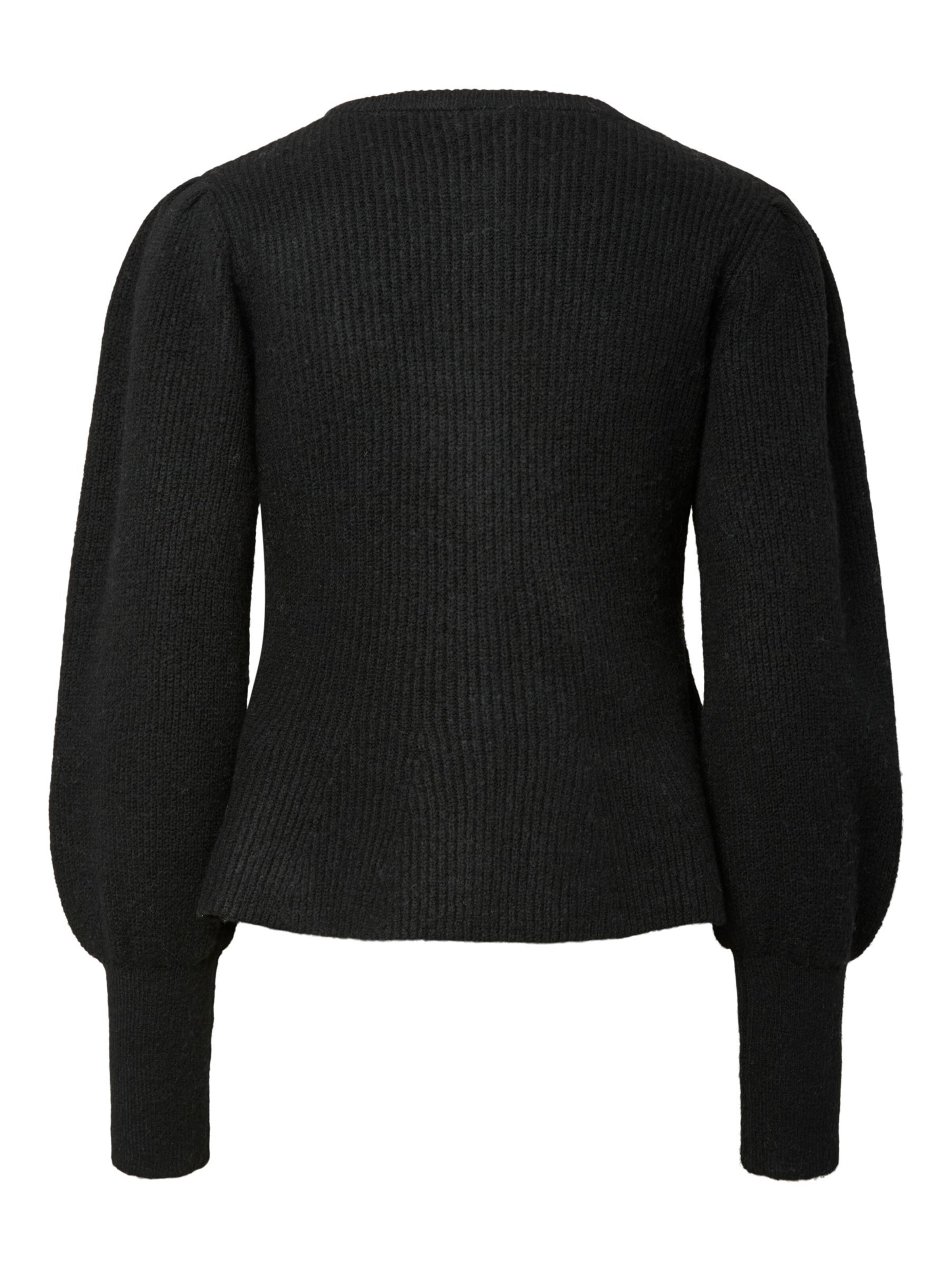 PIECES Gebreid vest 'PCAnnie' in Zwart