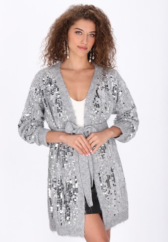 faina - Cárdigan en gris: frente