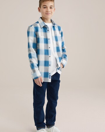 WE Fashion Regular fit Button up shirt in Blue