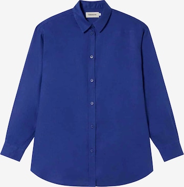 Thinking MU Bluse in Blau: Vorderseite