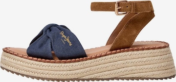 Sandales à lanières 'Kate Bass' Pepe Jeans en bleu : devant