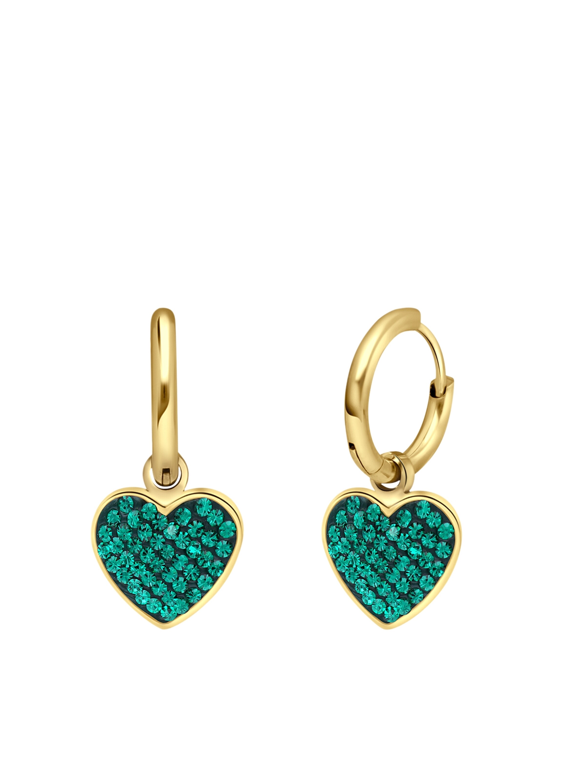 Boucles d'oreilles Lucardi en or : devant