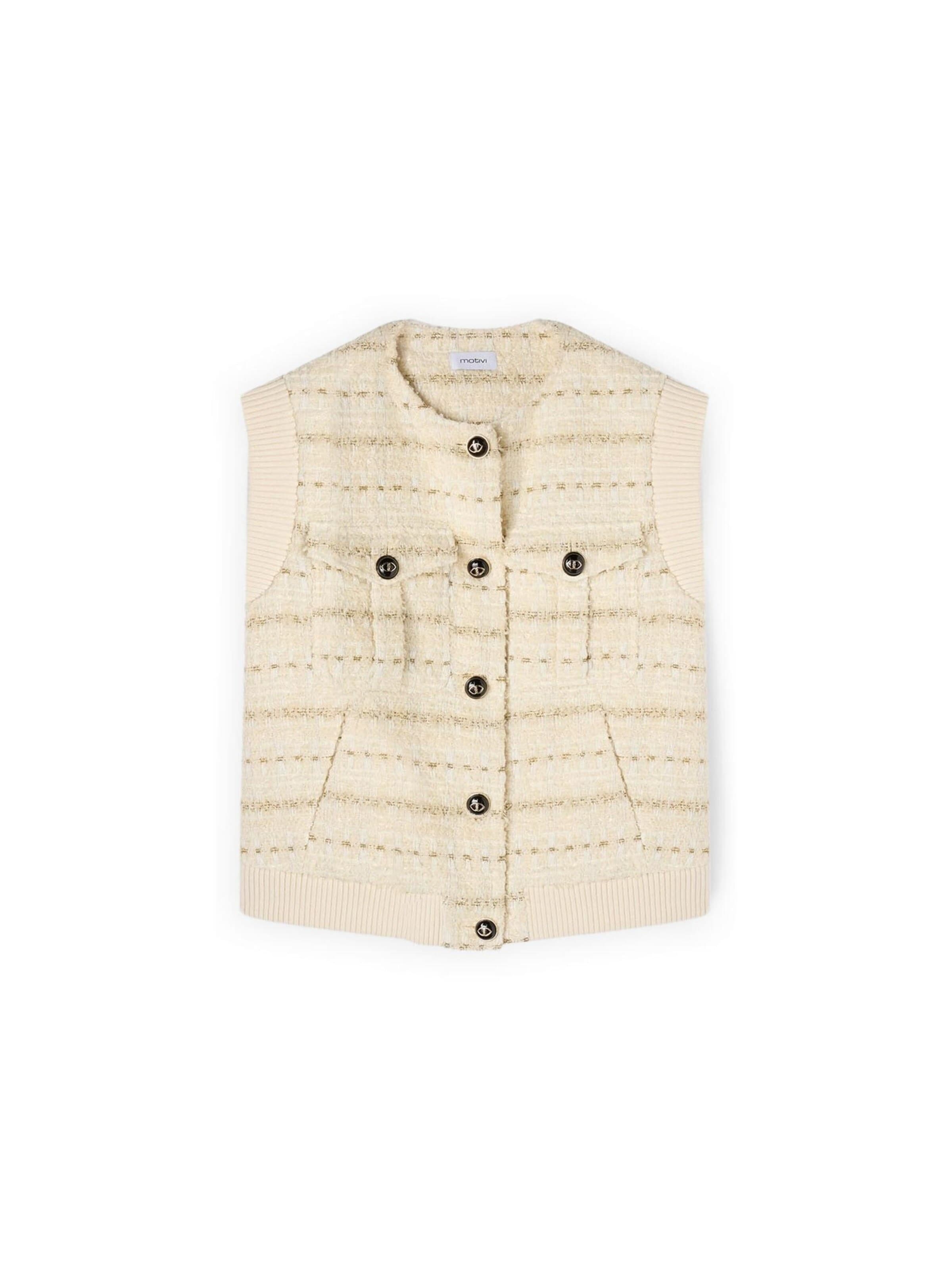 MOTIVI Wintermantel in Beige: voorkant