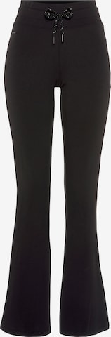 KangaROOS Flared Pants in Black: front