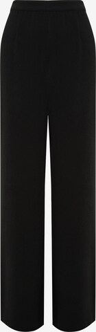 TussahWide Leg/ Široke nogavice Hlače 'MILLY ' - crna boja: prednji dio