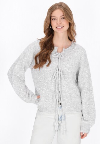 MYMO Knit cardigan in Grey: front