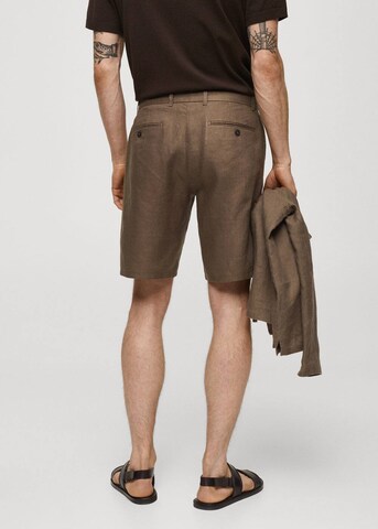 MANGO MAN Regular Pants 'Carp' in Brown