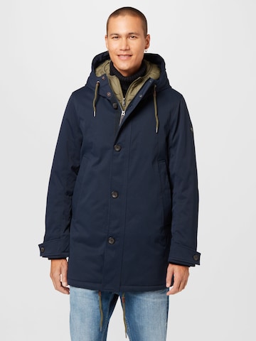 TOM TAILOR Between-Seasons Parka in Blue: front