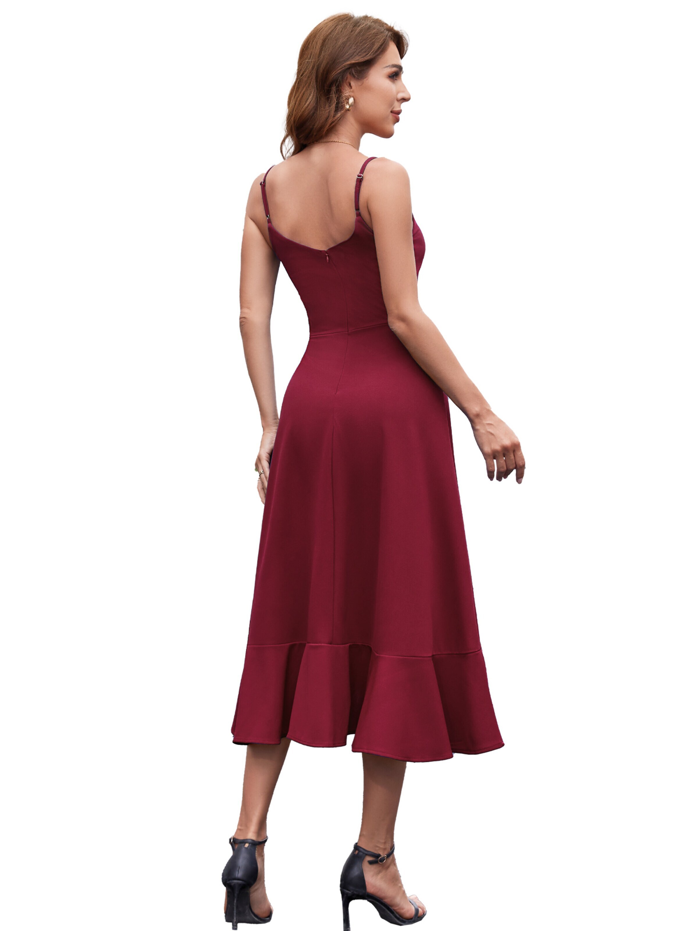 Zapaka Cocktail Dress in Red