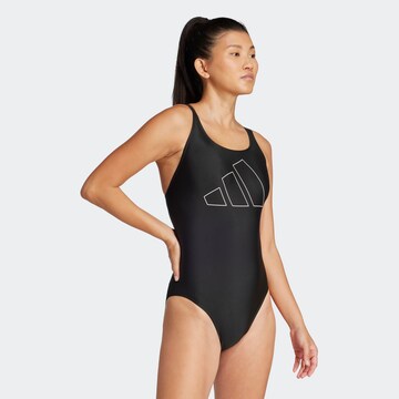ADIDAS PERFORMANCE Bralette Sports swimsuit 'Big Bars' in Black